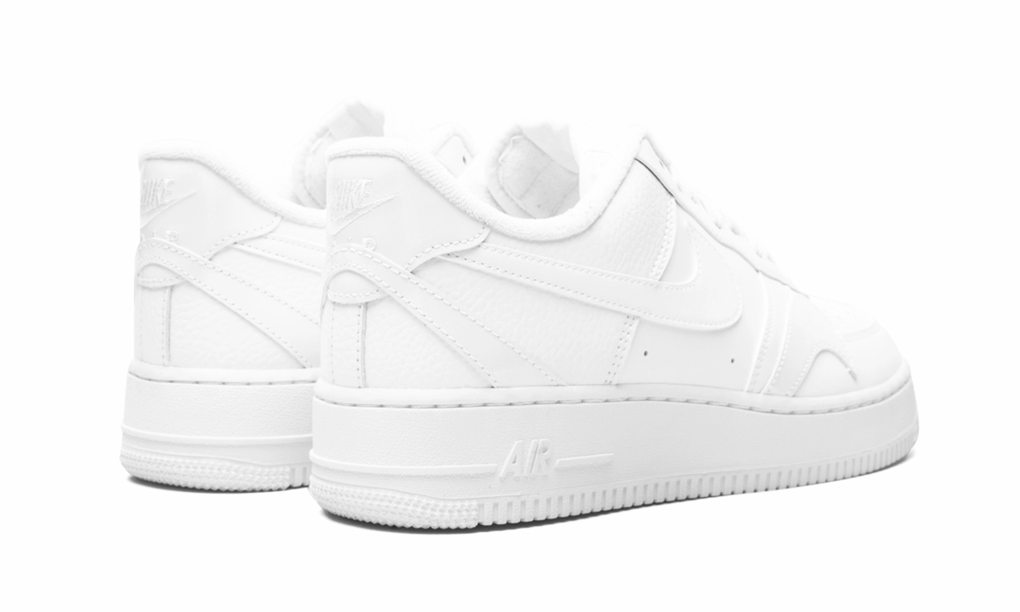 Smooth Texture Air Force 1 '07 LV8 "Misplaced Swoosh - Triple White"