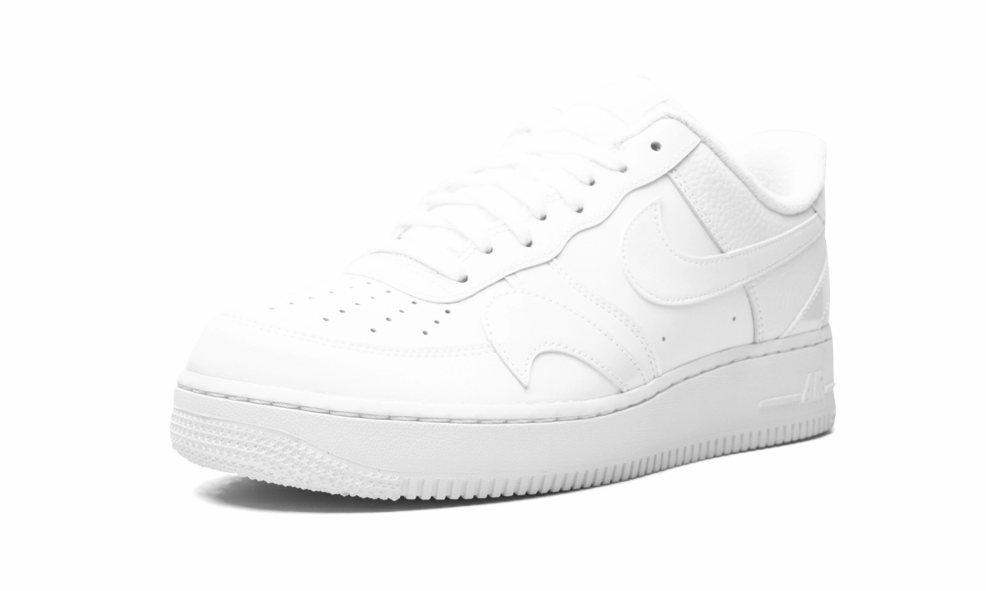 Air Force 1 '07 LV8 "Misplaced Swoosh - Triple White" Velcro Strap Edge Appeal