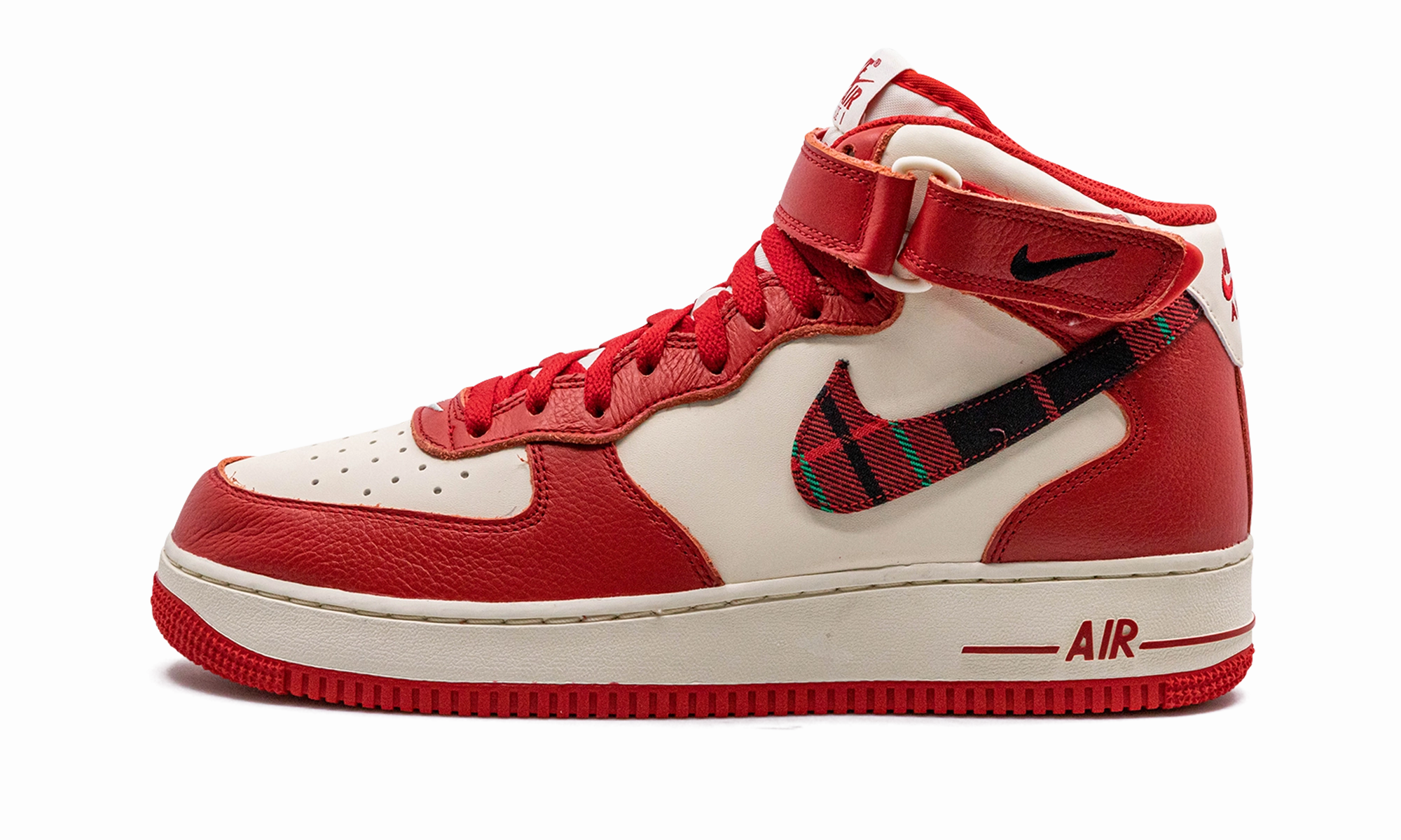 Air Force 1 Mid '07 LX "Plaid Cream Red" Outdoor Ease