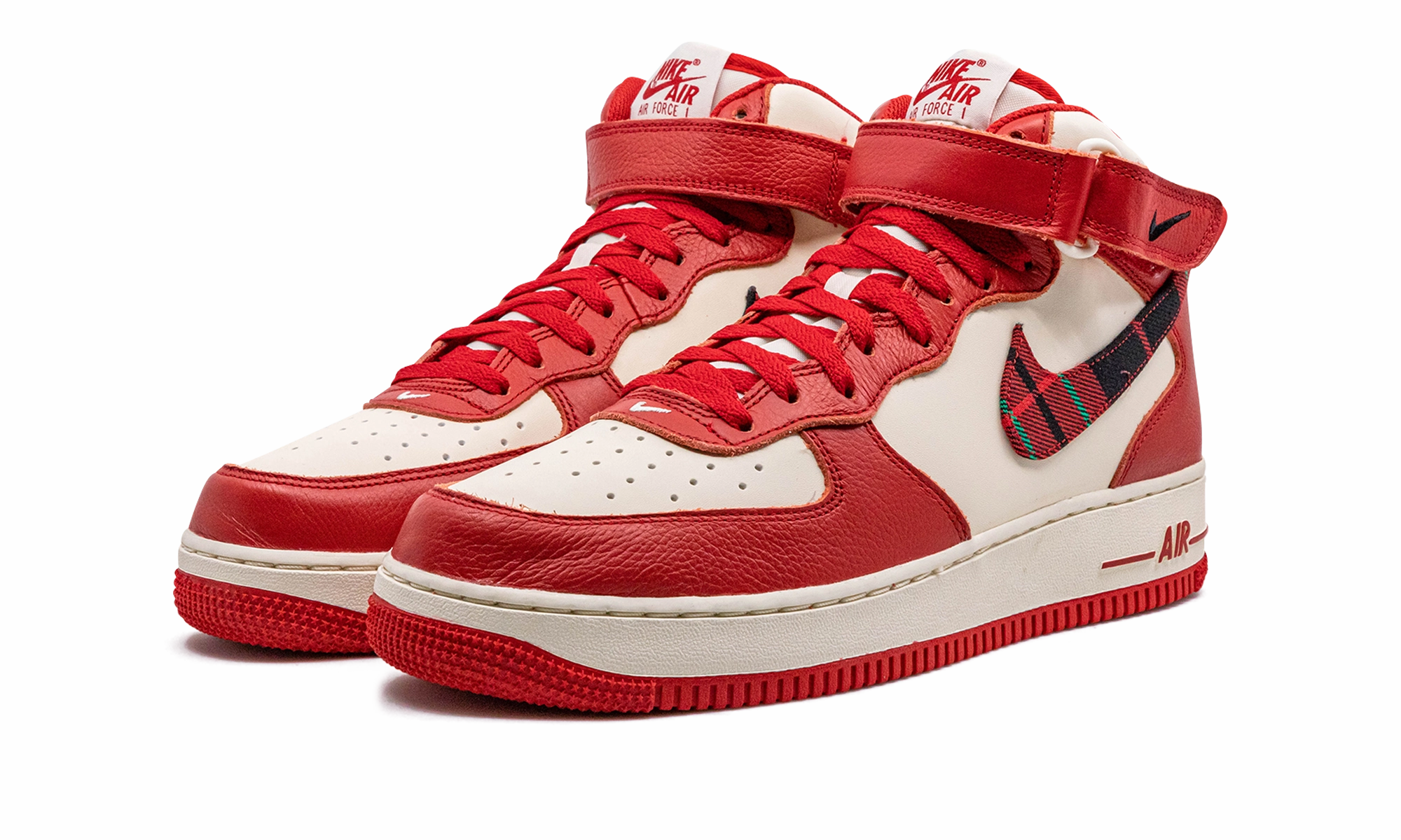 Air Force 1 Mid '07 LX "Plaid Cream Red" No Stress Street Style