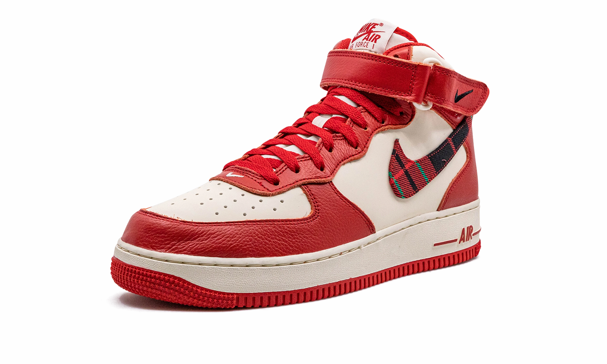 Air Force 1 Mid '07 LX "Plaid Cream Red" Breath Option Sock Liner Fit