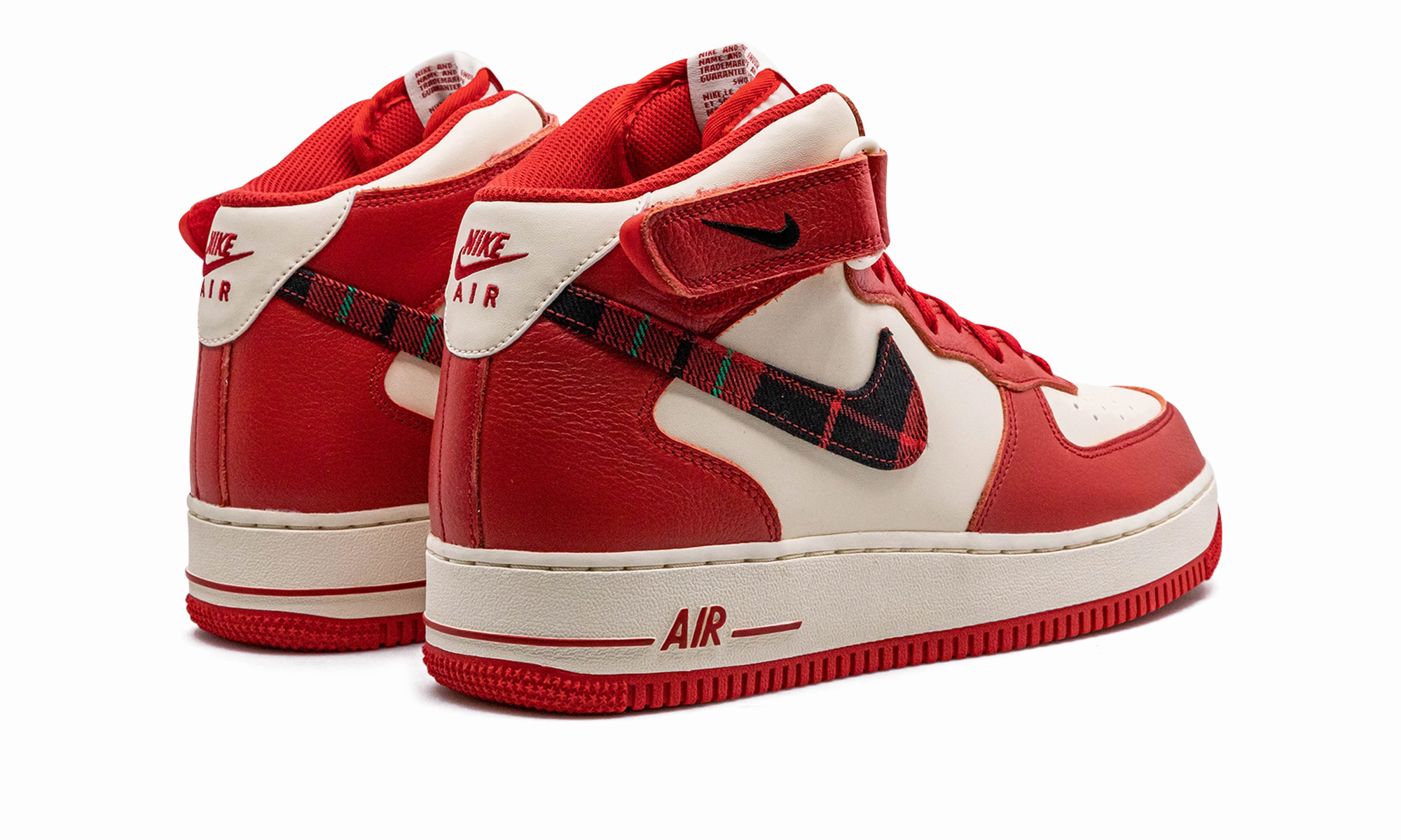 Rain Jog Air Force 1 Mid '07 LX "Plaid Cream Red"