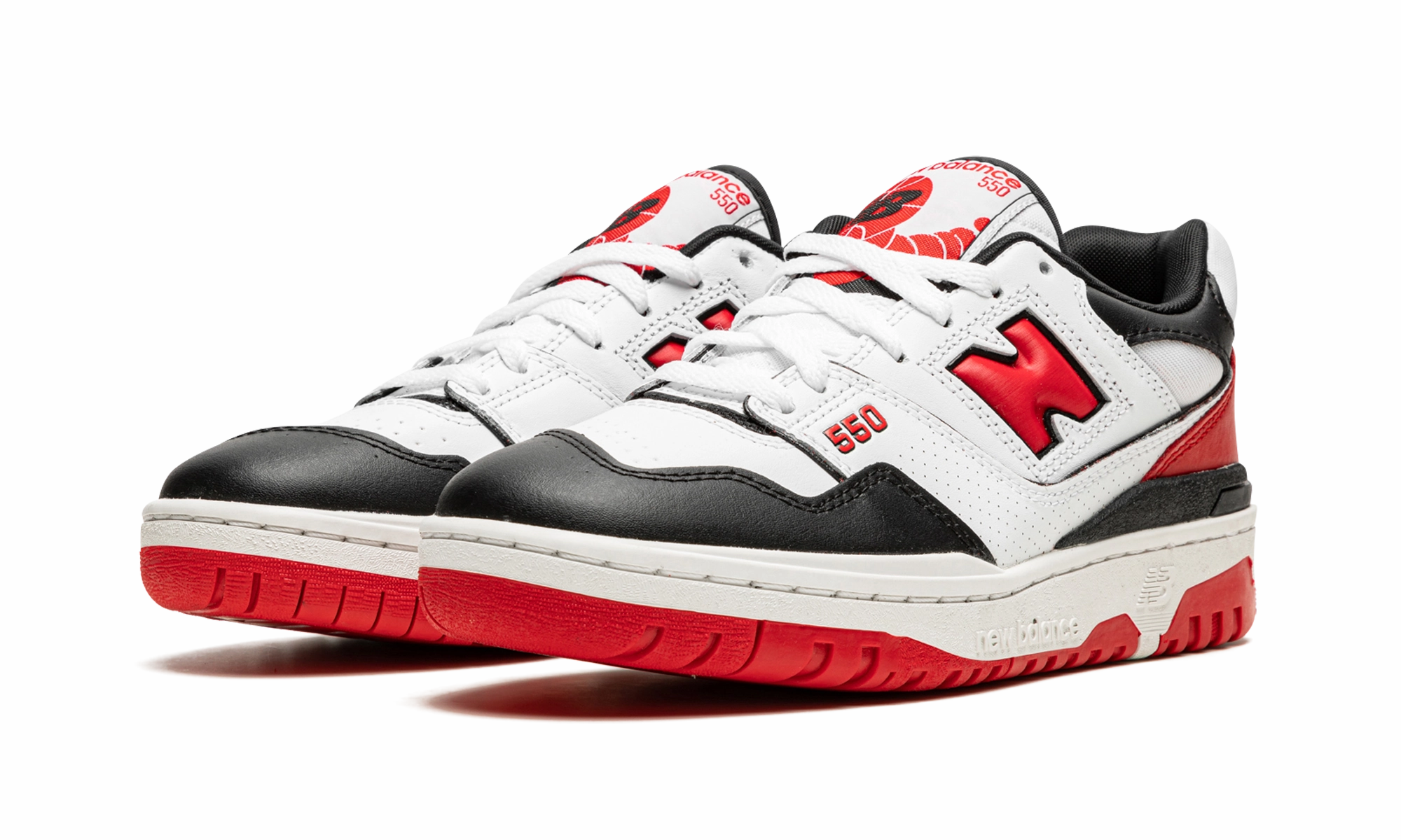 550 "White / Red / Black" children's athletic shoes foot - power running shoes