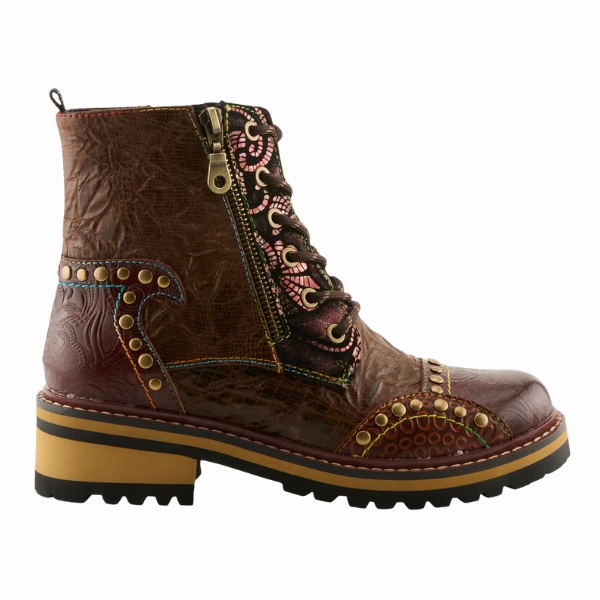 Party Goer Vintage Vibe Spring Step Women's Rugup Brown Multi