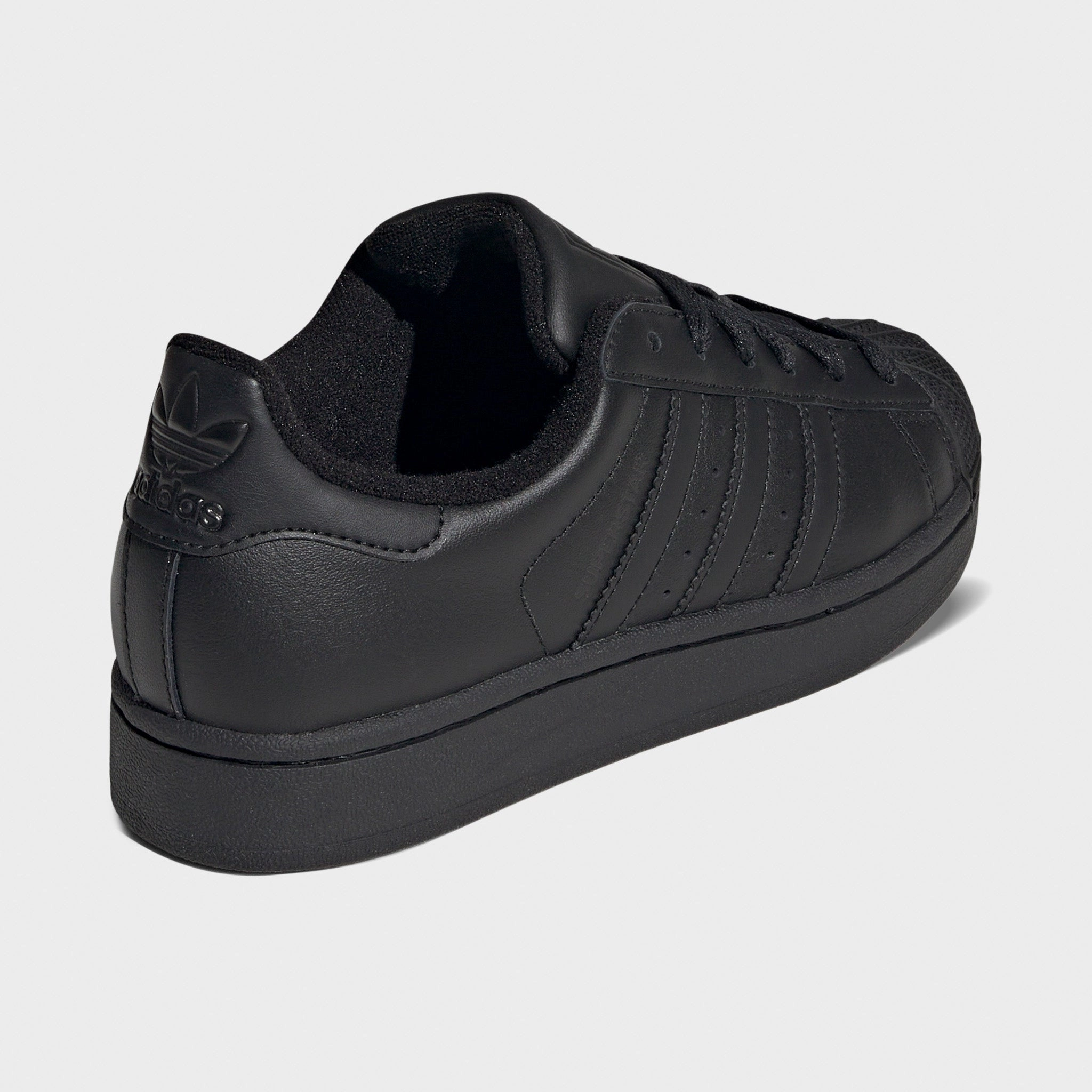 Comfortable to wear Decoupled Heel Construction adidas Juniors' Superstar II Core Black / Core Black - Core Black