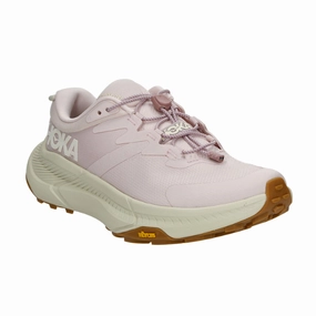 HOKA Women's Transport Cosmic Pearl/Oat Milk/Pink Reflective details Neutral Colors