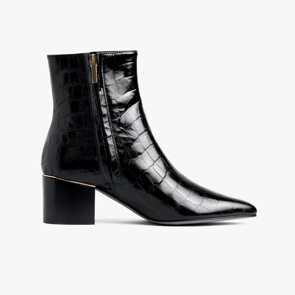 Closed Toe Design Premium Protection Luna | Black Croco