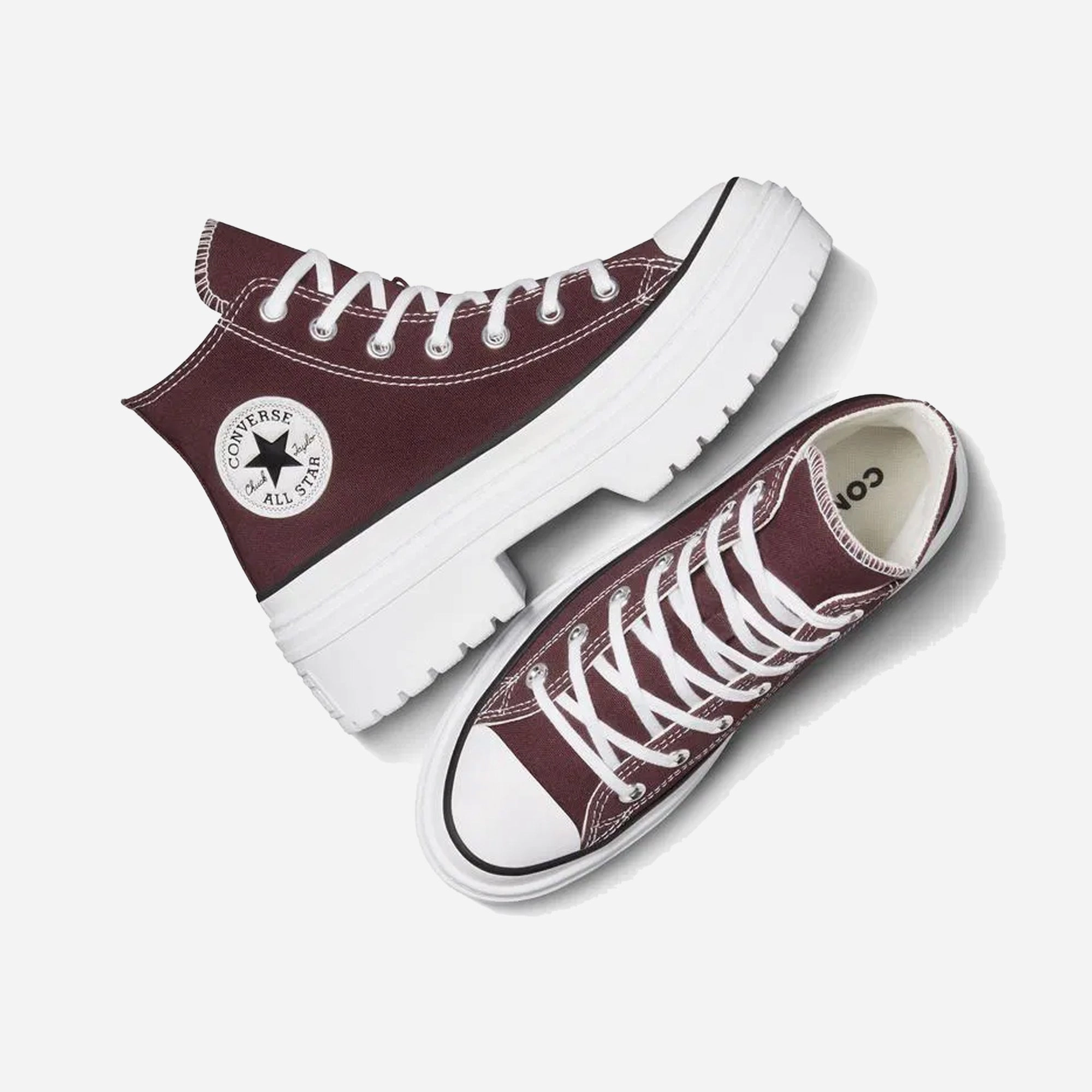 Torsional Stability Feature Converse | CHUCK TAYLOR ALL STAR LUGGED HEEL PLATFORM { WHITE/BLACK