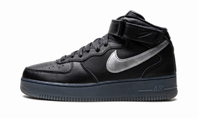 Versatile Comfort Sole Grip Air Force 1 Mid "Black / Metallic Silver"