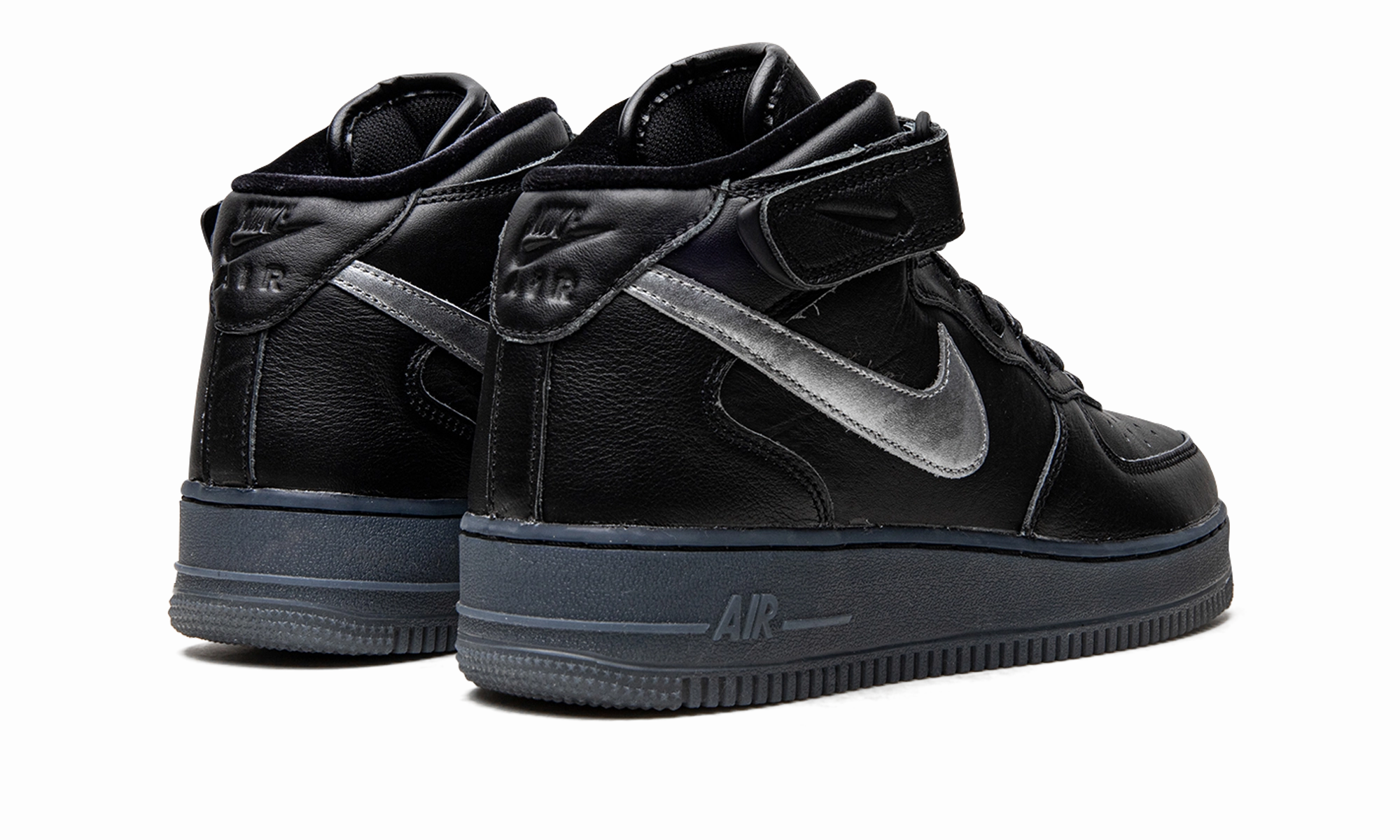 Work Comfort Air Force 1 Mid "Black / Metallic Silver"