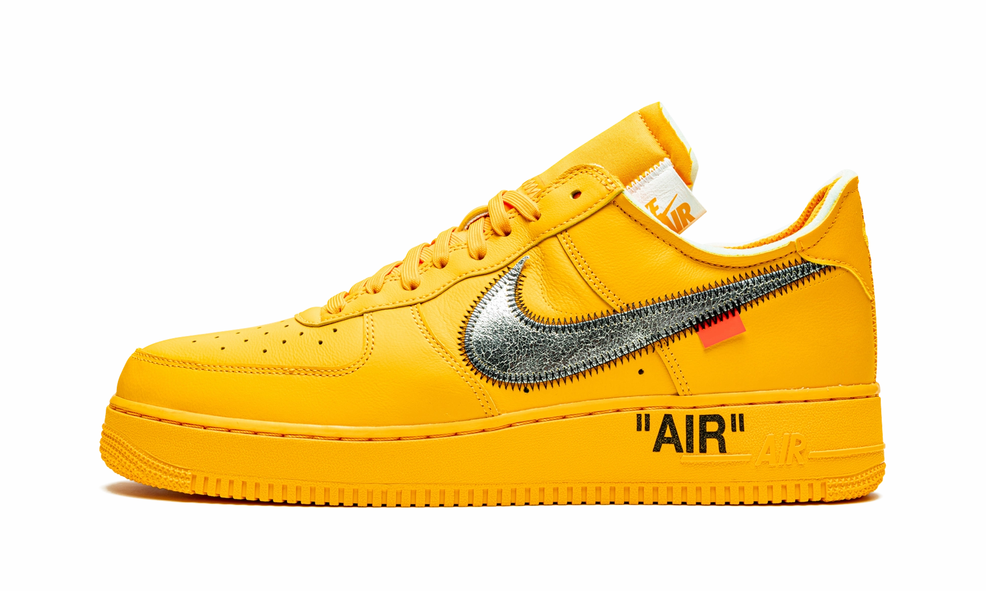 Air Force 1 Low "Off-White - University Gold" Casual Performance Versatile Footwear