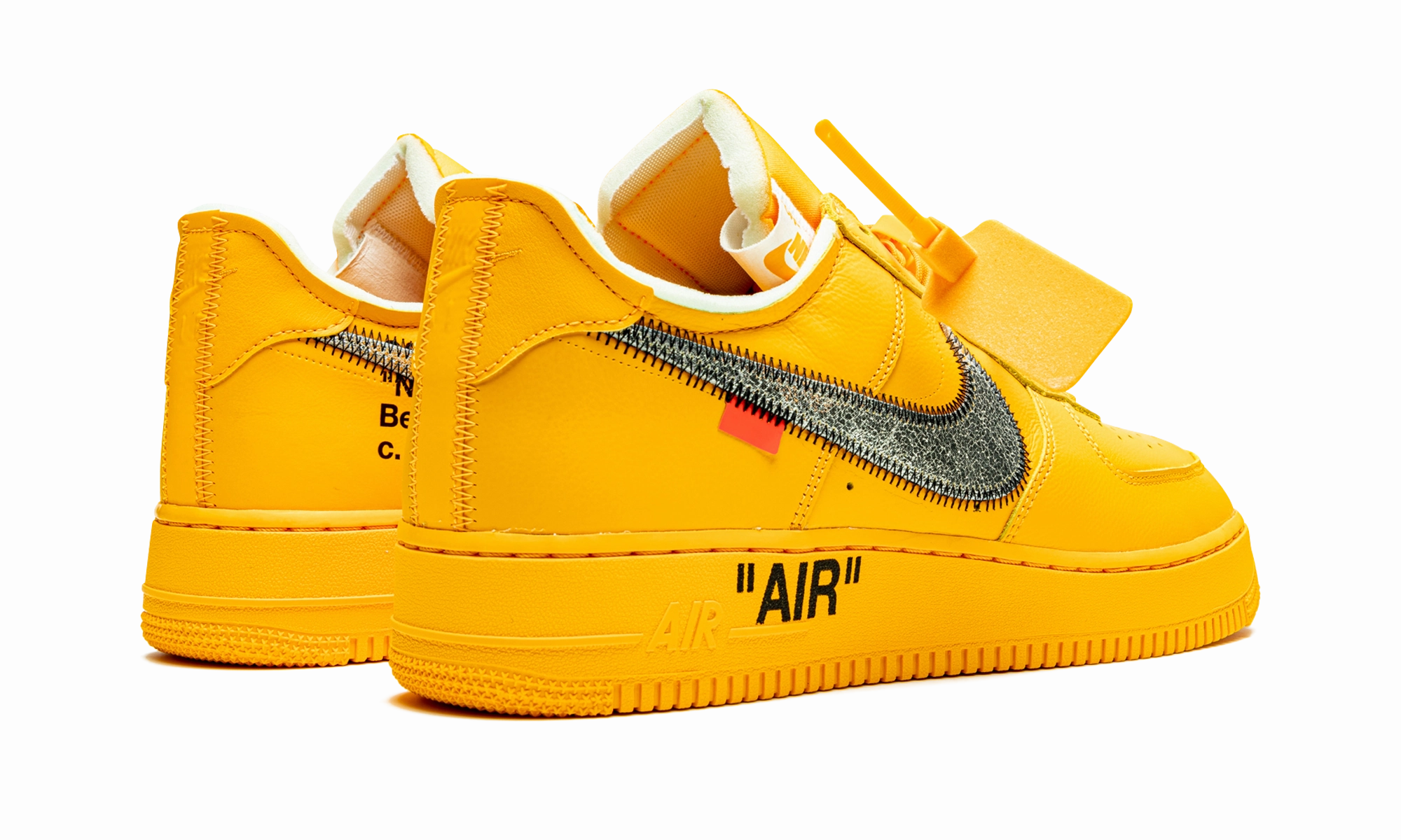 Air Force 1 Low "Off-White - University Gold" Slip   Resistant Sole Fashionable color scheme