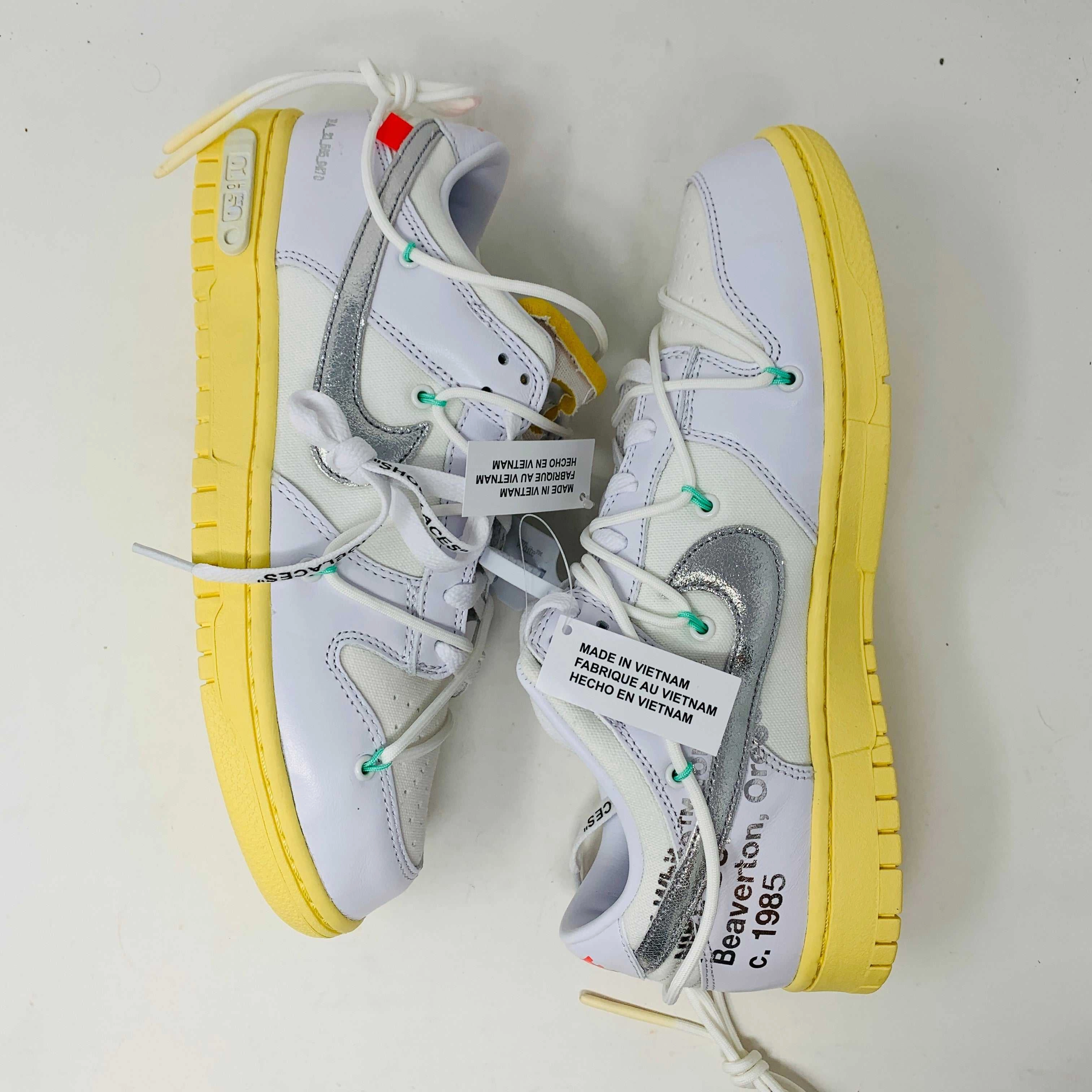 Flexible Torsion System Clean Finish Nike Dunk Low Off White Lot 1