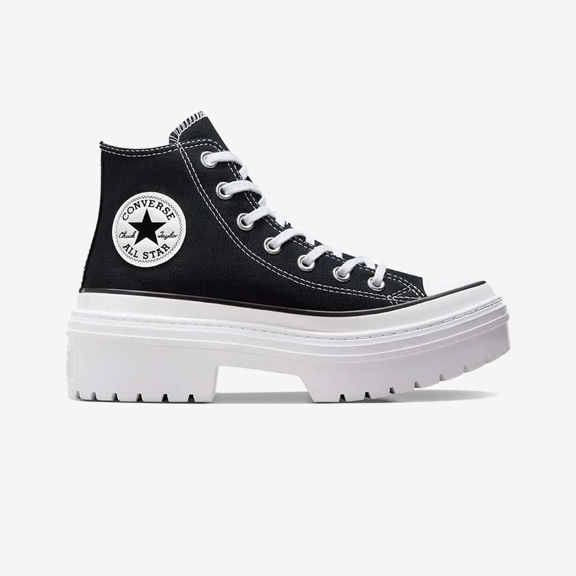 Multi Density Outsole Converse | CHUCK TAYLOR ALL STAR LUGGED HEEL PLATFORM { BLACK/BLACK/WHITE
