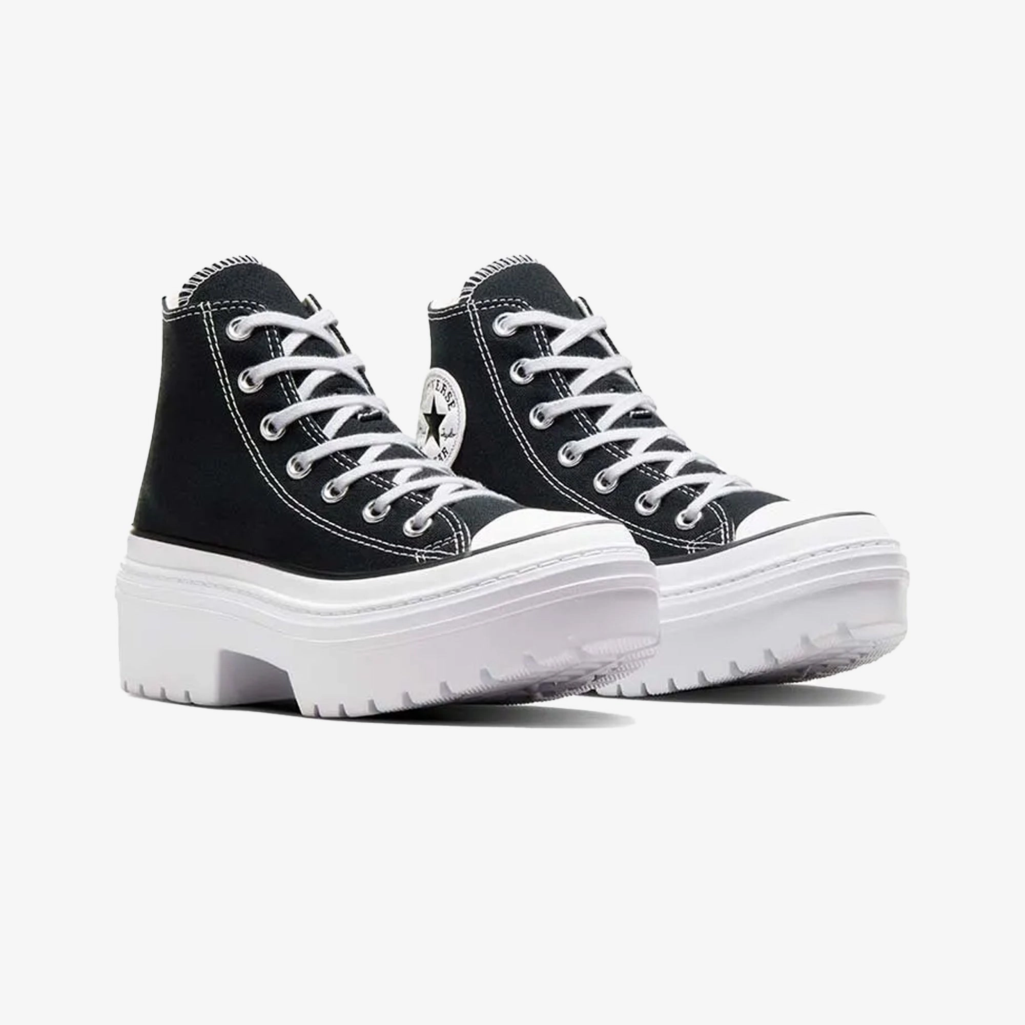 Home Comfort Converse | CHUCK TAYLOR ALL STAR LUGGED HEEL PLATFORM { BLACK/BLACK/WHITE