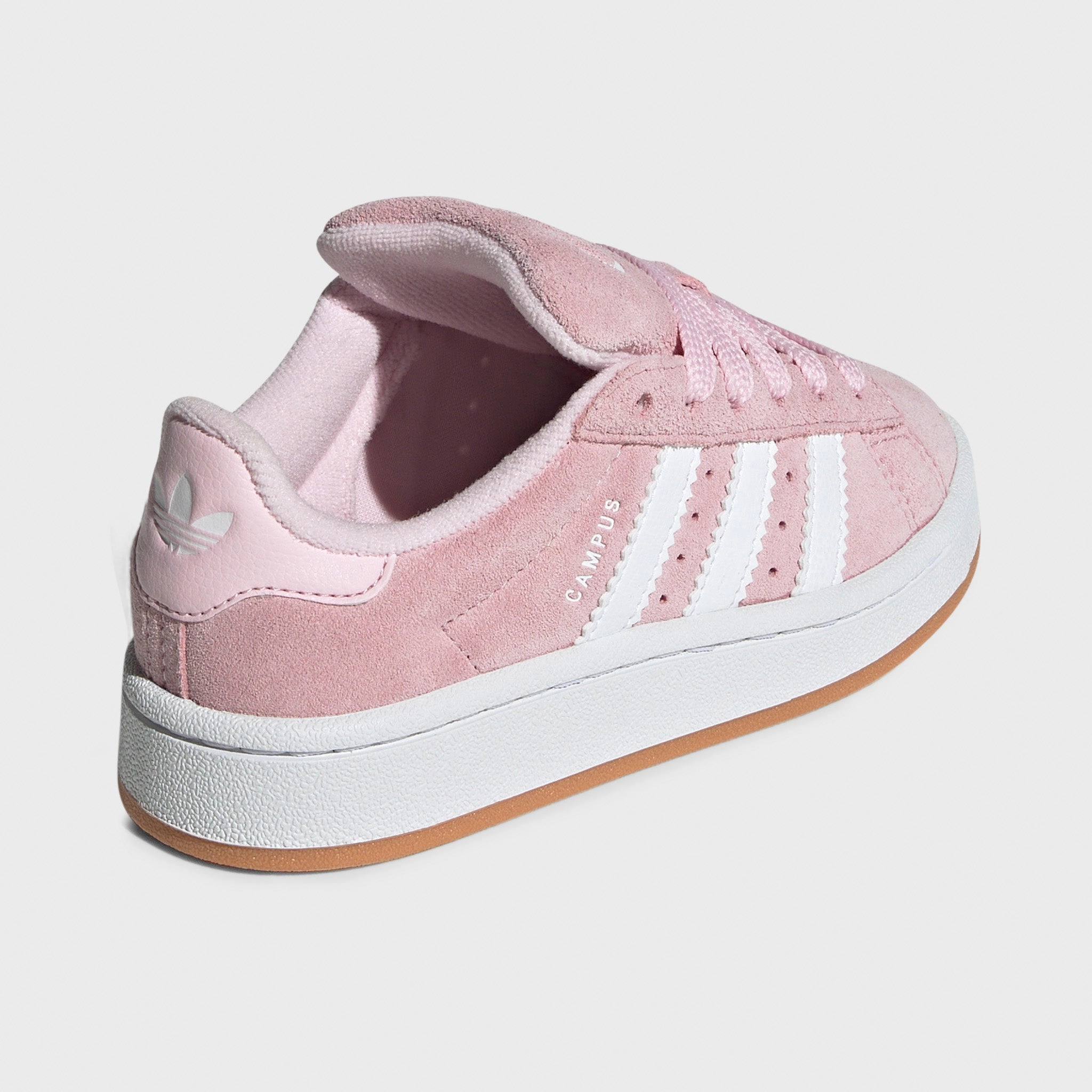 adidas Children's Campus 00s Cloud Pink / White - Gum Smooth Walk Adaptive Fit