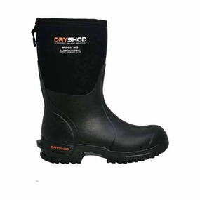 Dryshod Men's Mudcat Mid Rain Boot - Black All Terrain Grip
