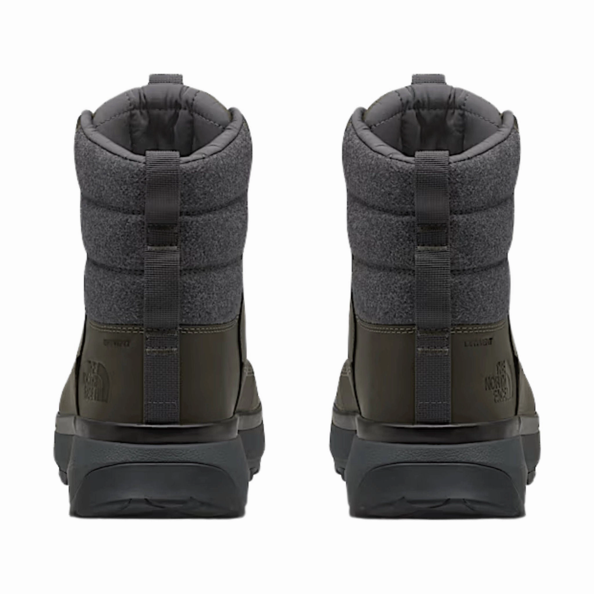 The North Face Men's Bergen Leather Waterproof Winter Boots - New Taupe Green/Asphalt Grey Comfort Fit Breathable Windy Weather