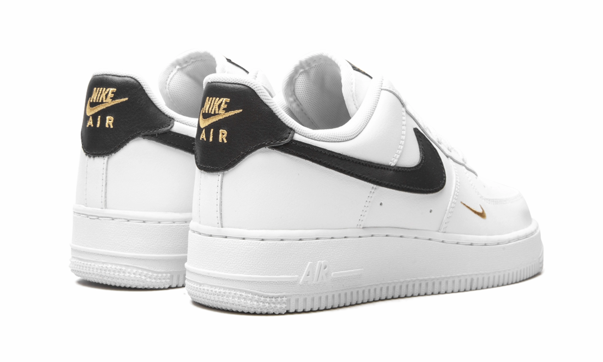 AIR FORCE 1 LO ESSENTIAL MNS WMNS "White / Black / Gold" Shoe Fashion Leap Hike
