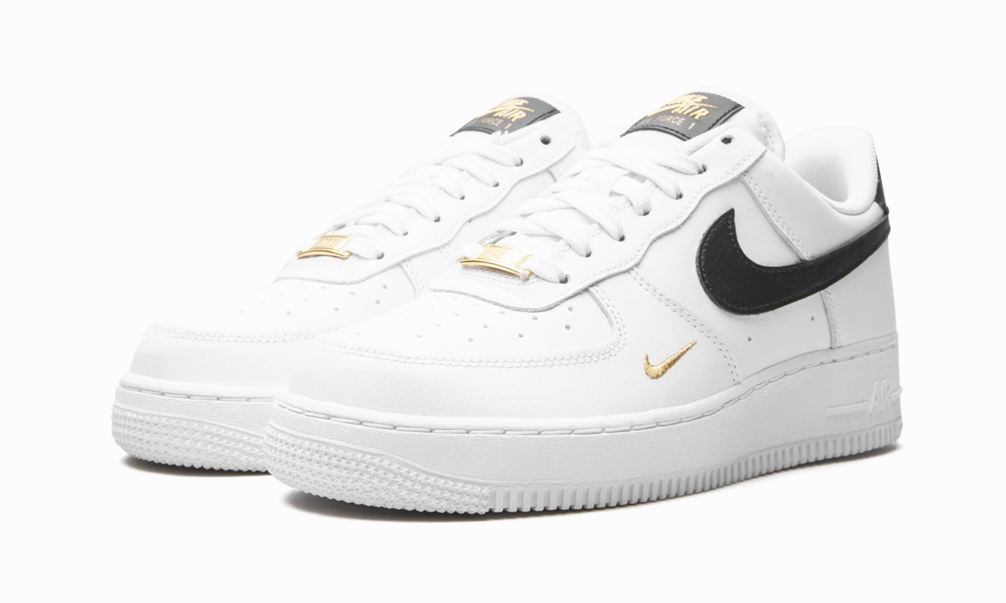 AIR FORCE 1 LO ESSENTIAL MNS WMNS "White / Black / Gold" Cruise Ready Comfy Layer
