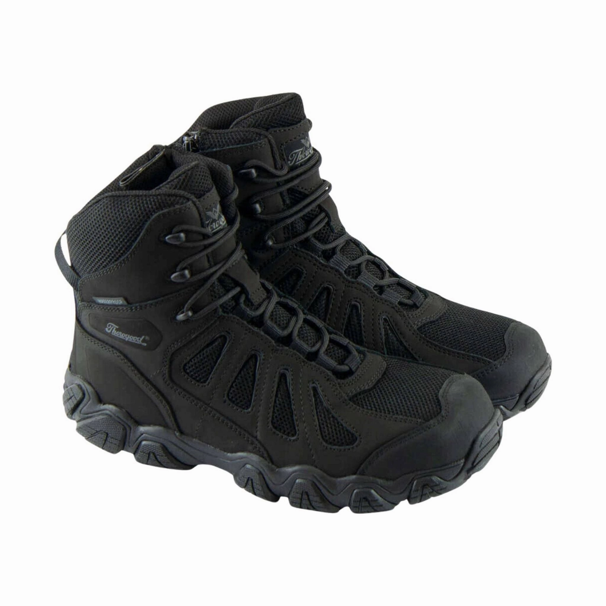 Family Fit Long Last Thorogood Men's Crosstrex Series Side Zip Waterproof 6 Inch Composite Toe Work Boot - Black