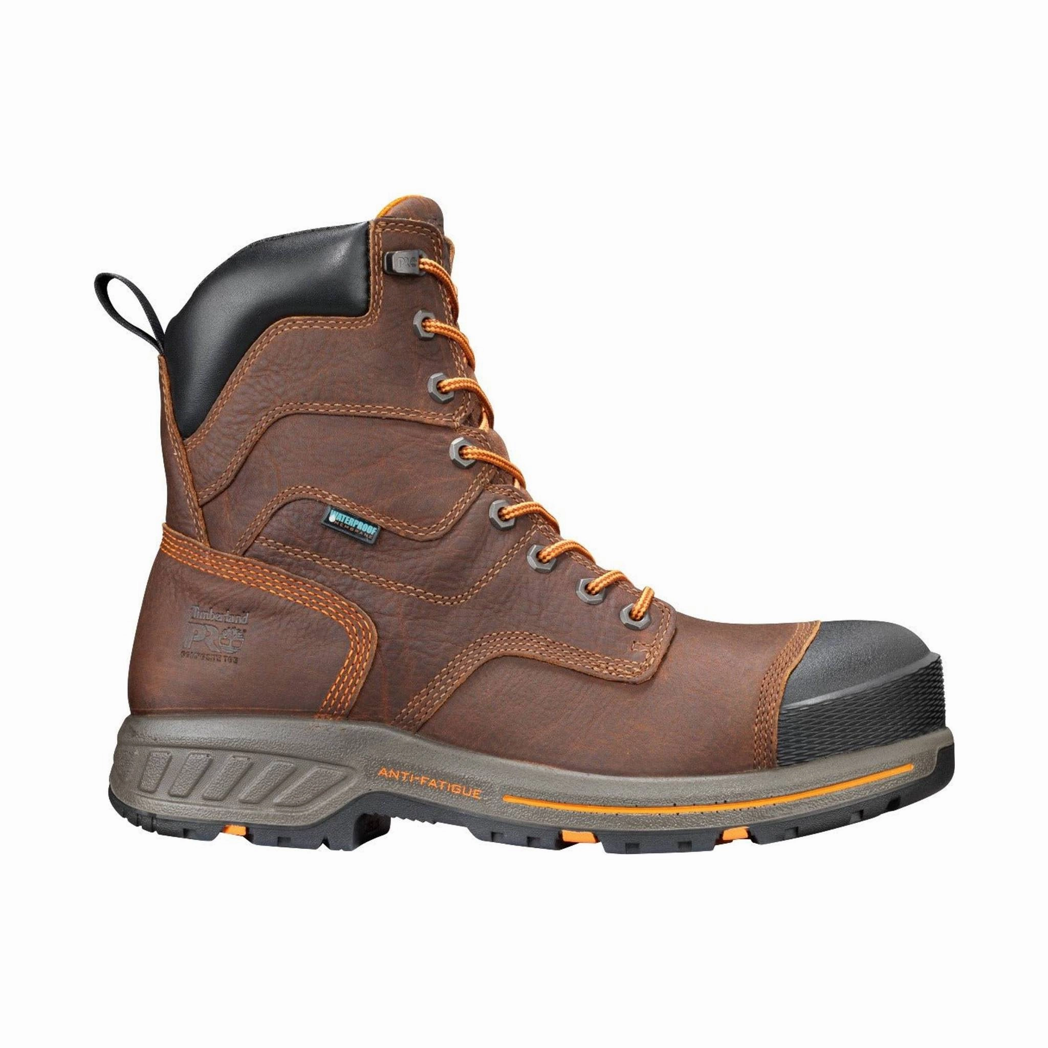 Slip-On Style Timberland Pro Men's Helix HD 8 Inch Waterproof Composite Toe Work Boot - Brown