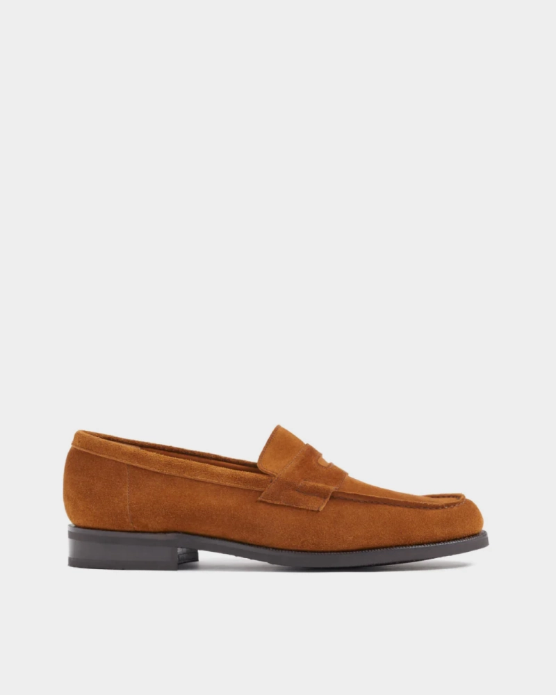 Tobacco Suede Lightweight Penny Loafer Port Hike Test Hike