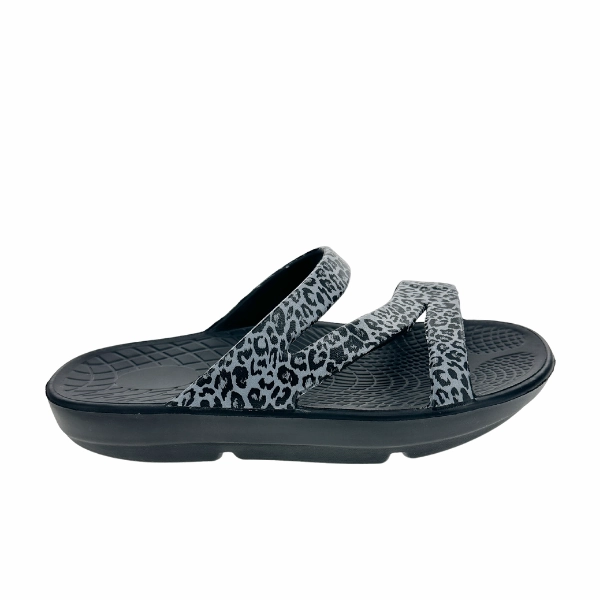 Sovella Women's PF Slide Black/Leopard Flexible Comfort