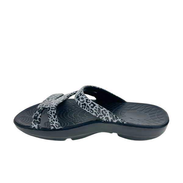 Sovella Women's PF Slide Black/Leopard Simple Entry Event Chic