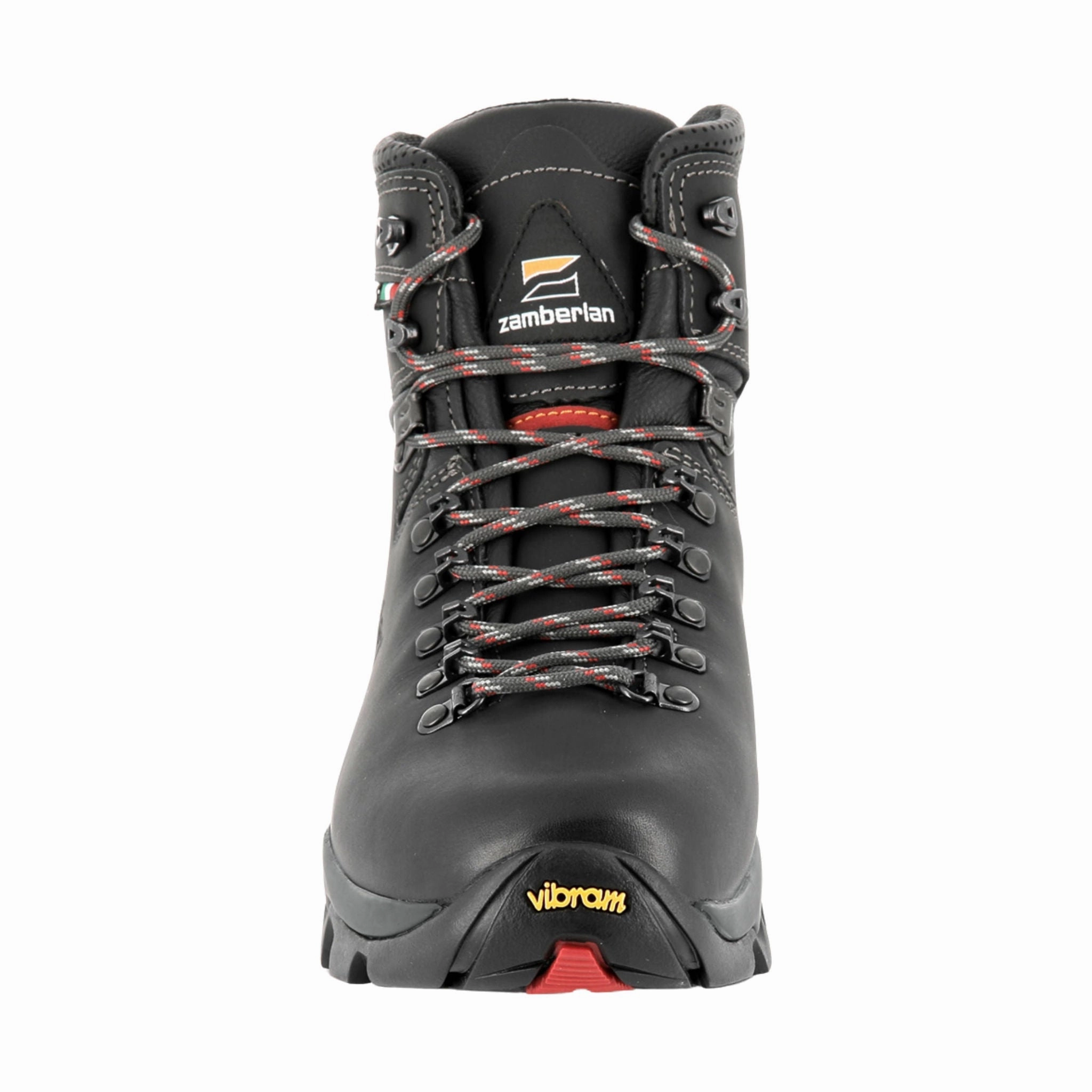 Smart Look Eco Material Snowy Path Zamberlan Men's Vioz GTX Hiking Boots - Dark Grey/Red