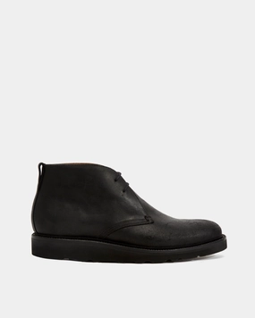 Black Waxed Suede Lightweight Chukka Boot Barefoot feel