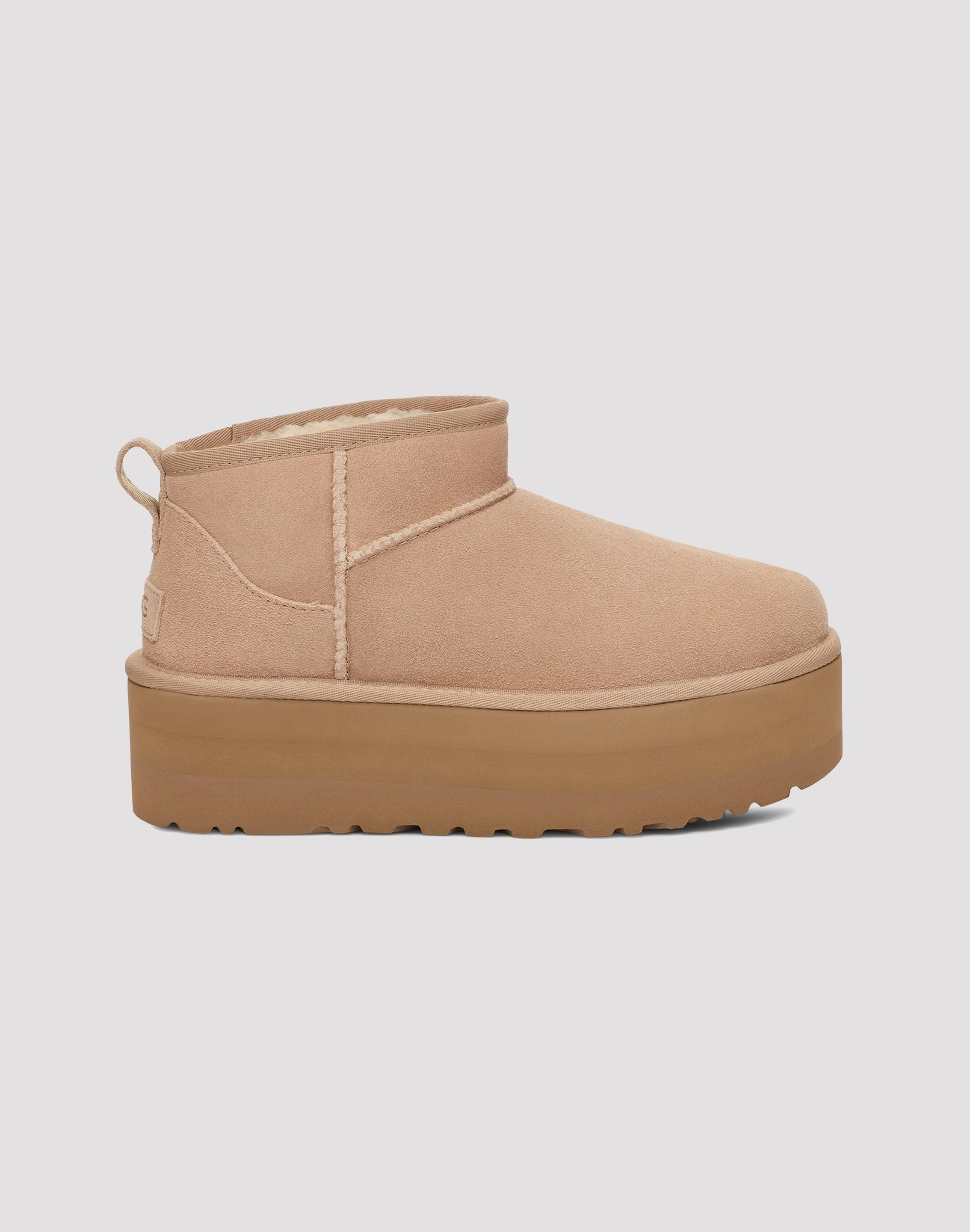 UGG Classic Ultra Mini Platform "Sand" Boot Fire Side Cushioned