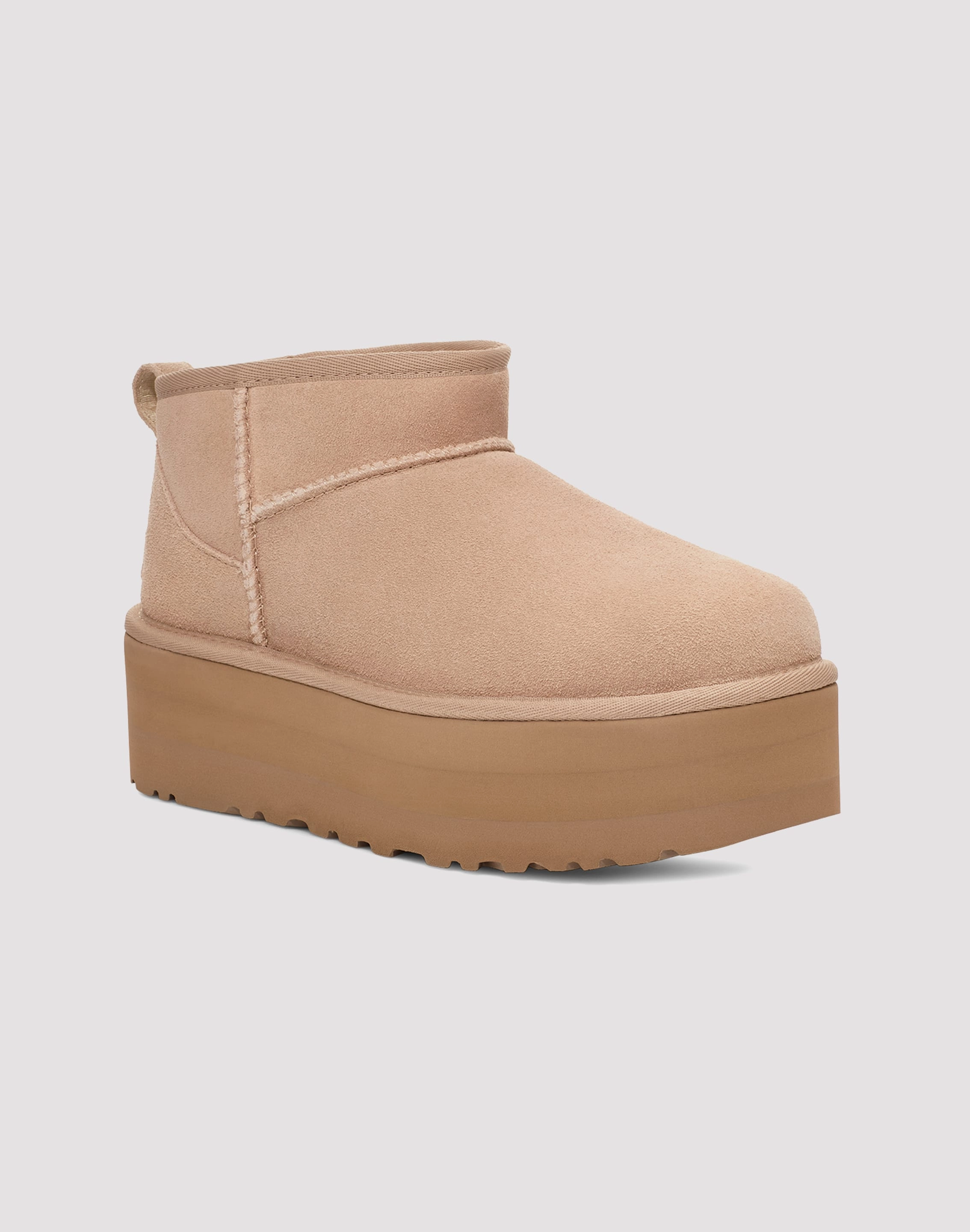 Rugged And Durable Western Pattern UGG Classic Ultra Mini Platform "Sand" Boot