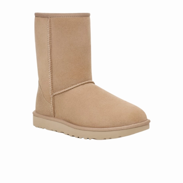 UGG Women's Classic Short II Boots Sand Seamless Comfort Adventure Seeker