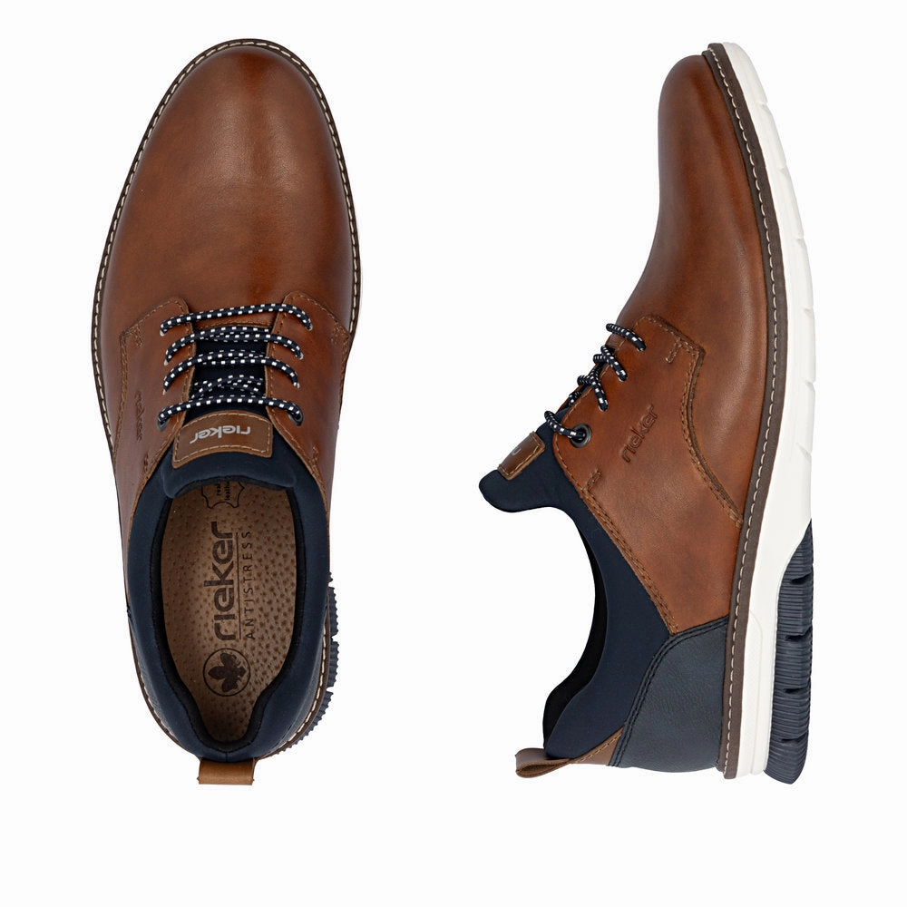 Smooth Surface Derby Style Men's Dustin 14454 - Brown