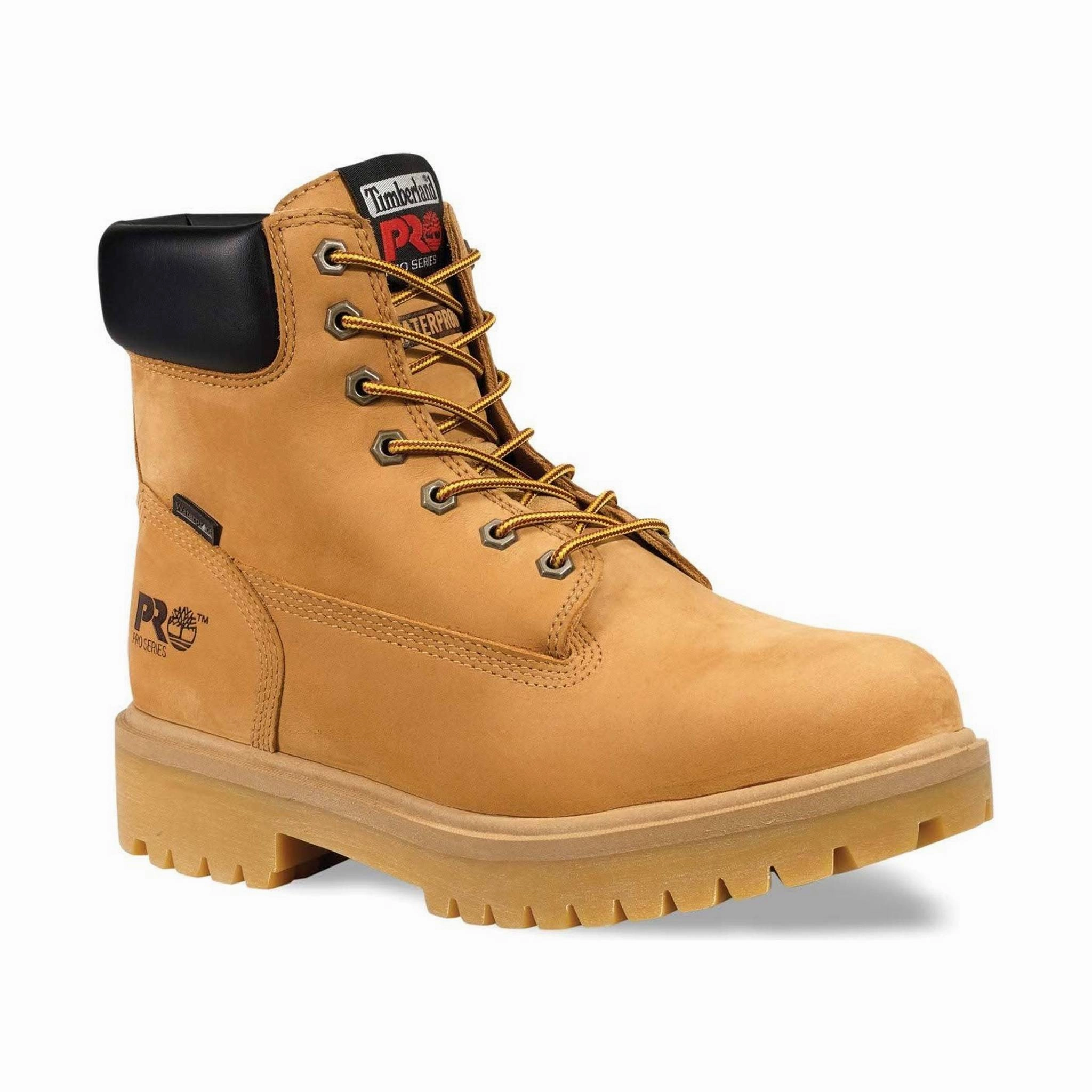 Asymmetric Lacing System Timberland Pro Men's 6 Inch Direct Attach Waterproof Insulated Soft Toe Boot - Wheat