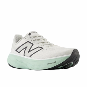 New Balance Women's Fresh Foam X 1080v14 Wide White/Green Durable - stitching full - marathon shoes
