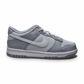 Juniors Nike Dunk Low (GS) "Two Toned Grey" DH9765 001 Pure Platinum White Grey Non Marking Outsole