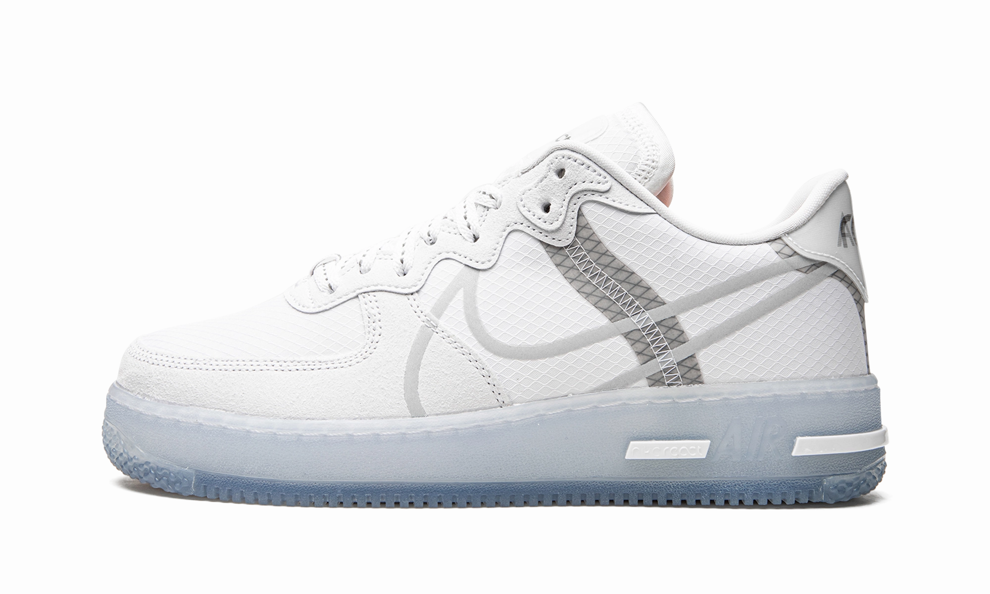 Air Force 1 React "White Ice" Breath Zones Soft Focus