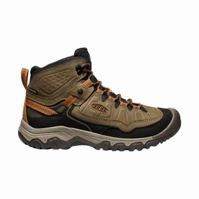 KEEN Men's Targhee IV Waterproof Hiking Boots - Sea Turtle/Roasted Pecan Chill Weather Comfort Buckles