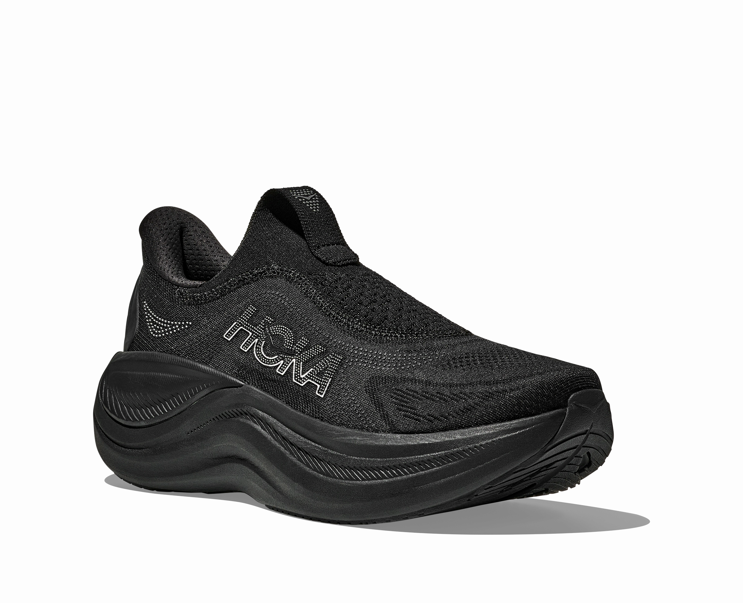 Shock Dispersing Hexagons Women's Skyward Laceless - Black / Black