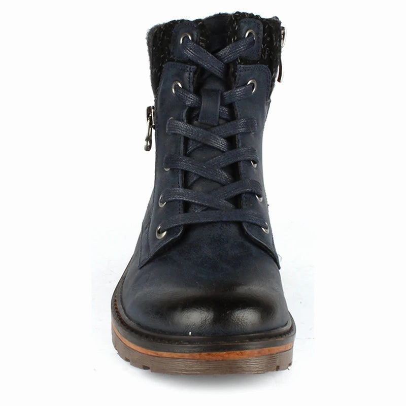 Women's Wanderlust Amy Waterproof Boot - Navy No Laces Warm Core