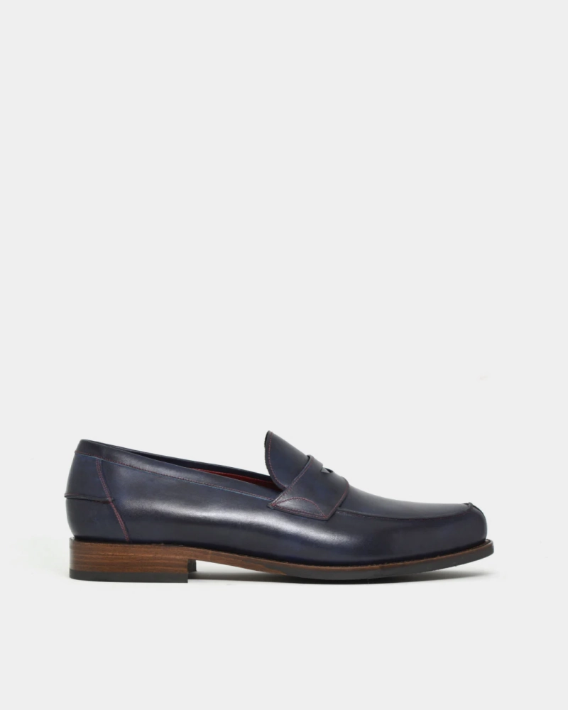 Museum Blue Penny Loafer Leisure Day Flexible Arch