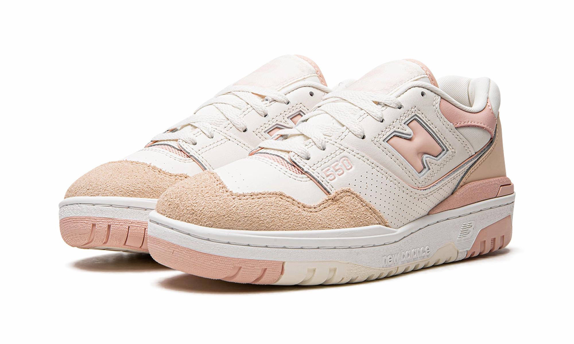 550 WMNS "White Pink" narrow - width shoe choice Adaptive Lockdown Fit